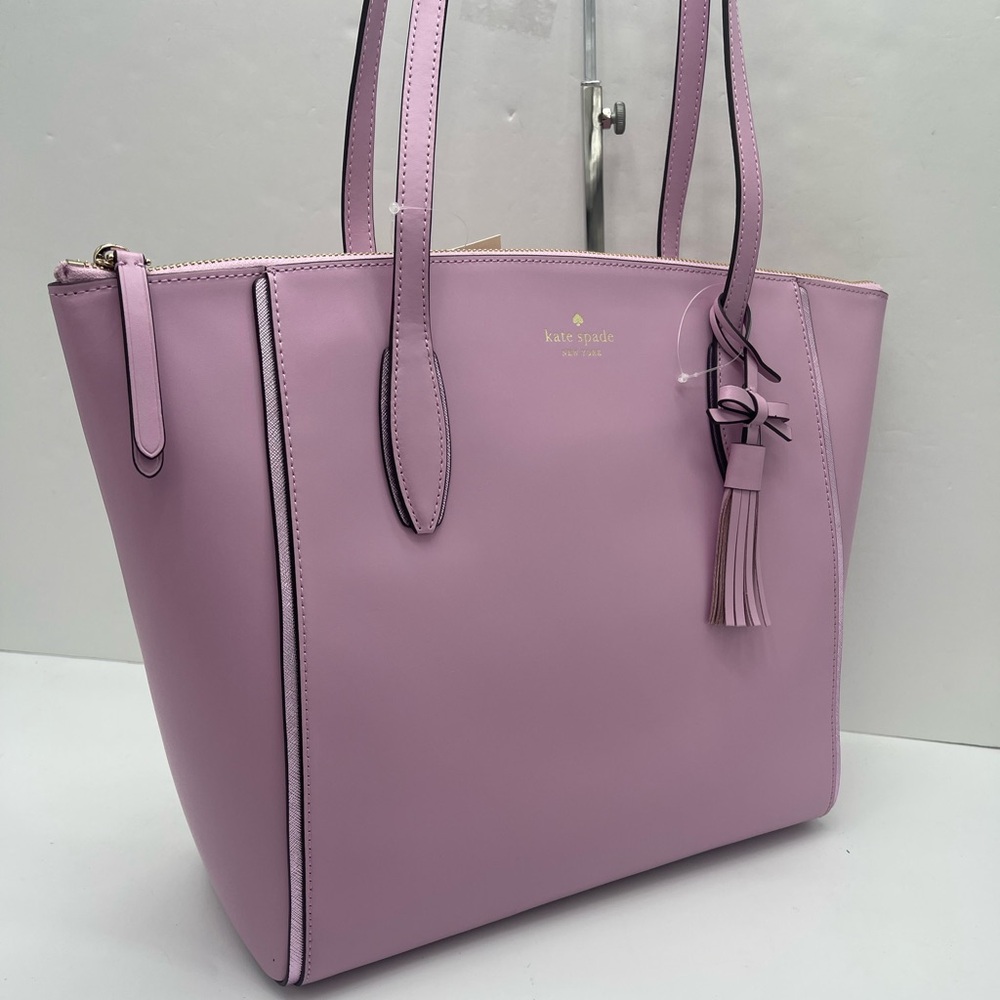 KATE SPADE KALI Quartz Pink Lg Top Zip Shoulder Tote Handbag 
Quartz Pink
NWT - Picture 2 of 16